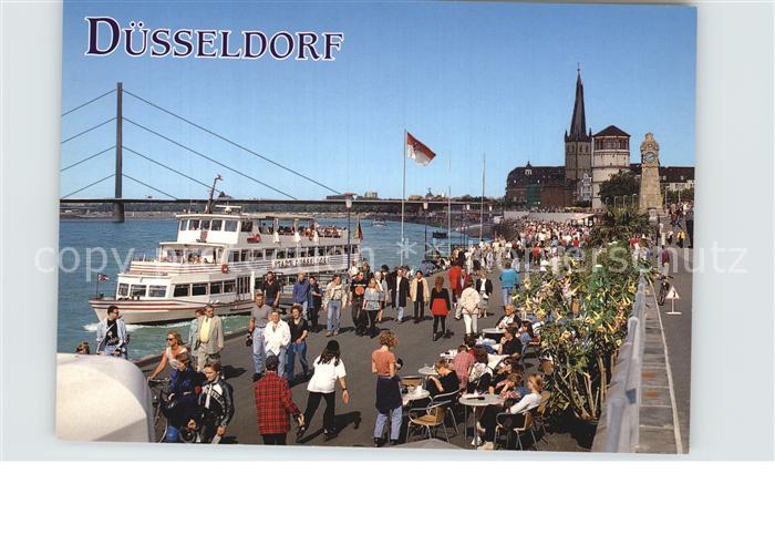 DuessELDORF  CITY Rheinpromenade mit Schlossturm