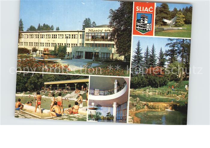 Sliac Szliacs Slovakia Dom Pamaetnik letcom Termalne kupalisko Park s jazierkom