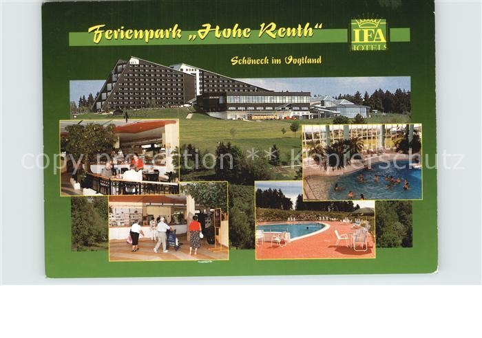 Schoeneck Vogtland Ferienpark Hohe Reuth Restaurant Hallenbad Foyer Pool