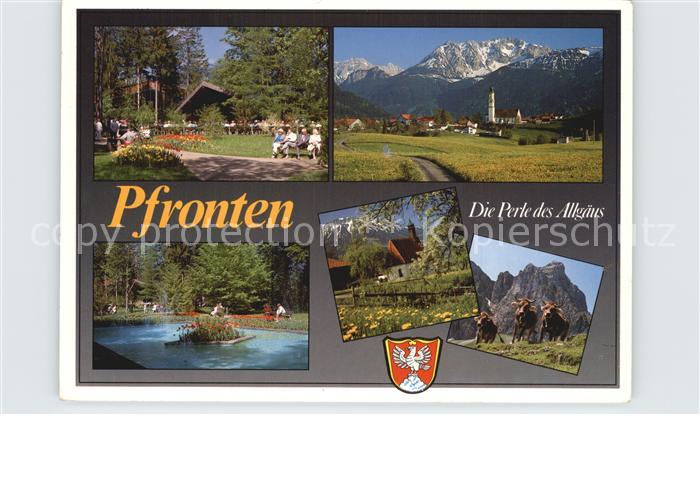 Pfronten Ostallgaeu Bayern Park Panorama Weiher Bueffel