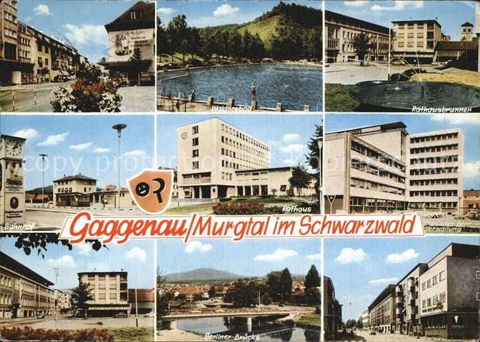 Gaggenau Bahnhof Berliner Bruecke Mercedes Benz Verwaltung Rathaus Waldseebad
