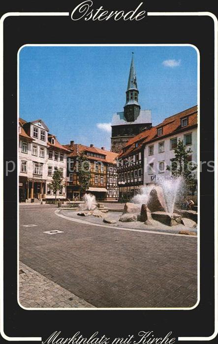Osterode Harz Marktplatz mit Kirche
