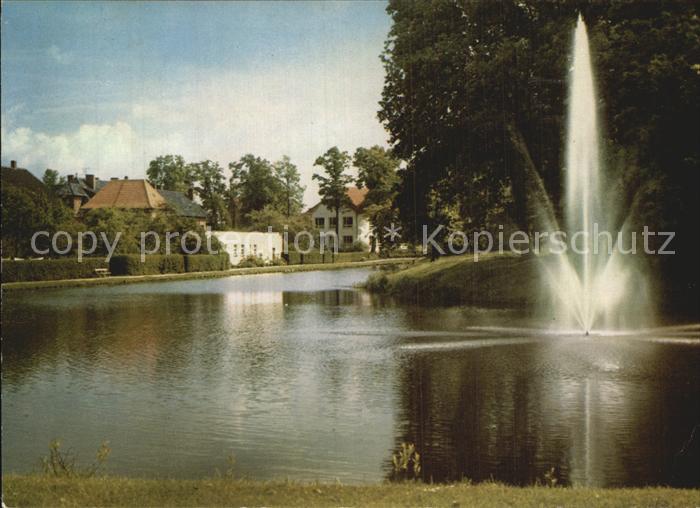 Fuerstenau Hoexter Schlossteich Springbrunnen