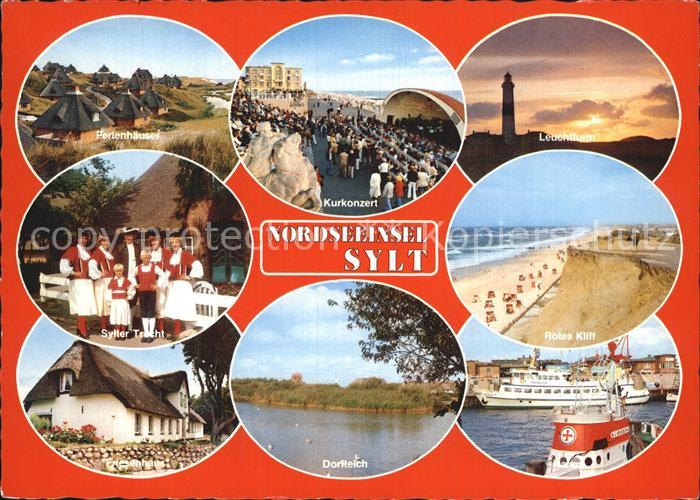 SYLT Insel Schleswig-Holstein Kurkonzert Dorfteich Leuchtturm Rotes Kliff