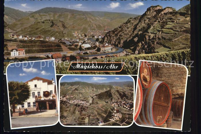 Mayschoss Panorama  Winzerkeller Weinfaesser