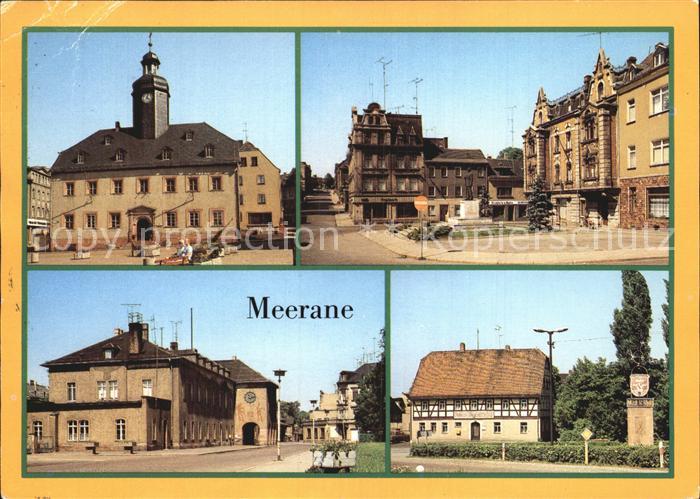 Meerane Rathaus Ernst Taehlmann Platz Bahnhof Gasthaus Schwanefeld