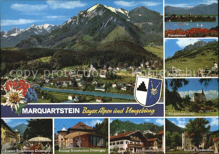 Marquartstein Kneipp Sanatorium Chiemgau Streichenkirche Schloss Niederfels Kamp