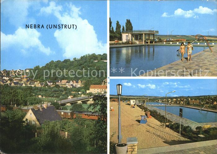 Nebra Unstrut Teilansicht Schwimmbad