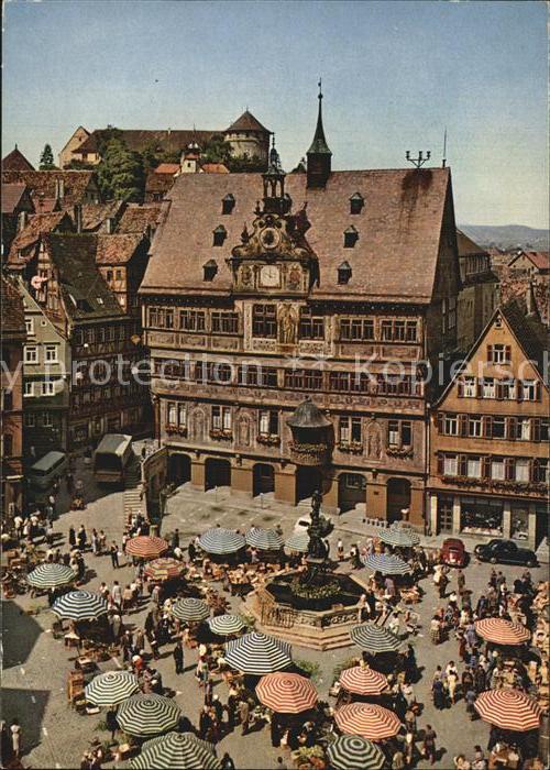 TueBINGEN BW Marktplatz mit Rathaus