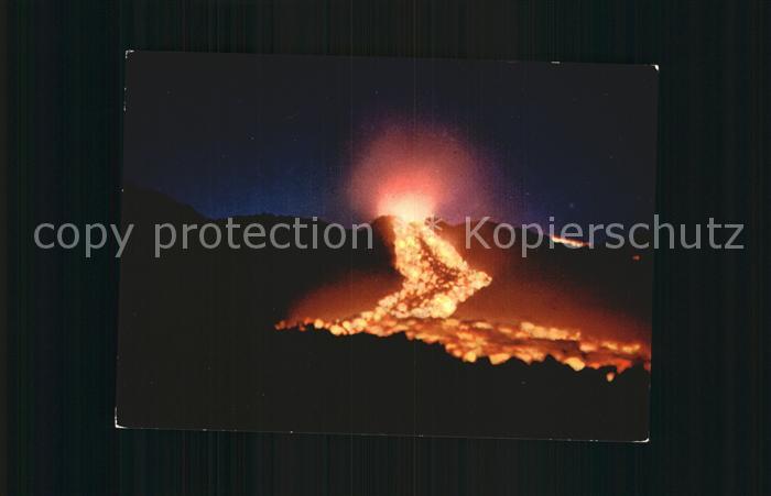 Vulkane Geysire Vulcans Geysers Etna Colata di lava nella notte