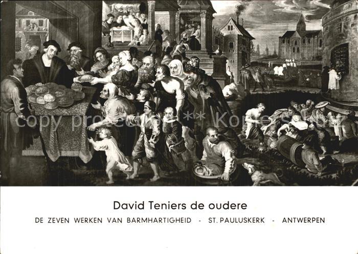 Kuenstlerkarte David Teniers de oudere Antwerpen St. Pauluskerk De zeven Werken