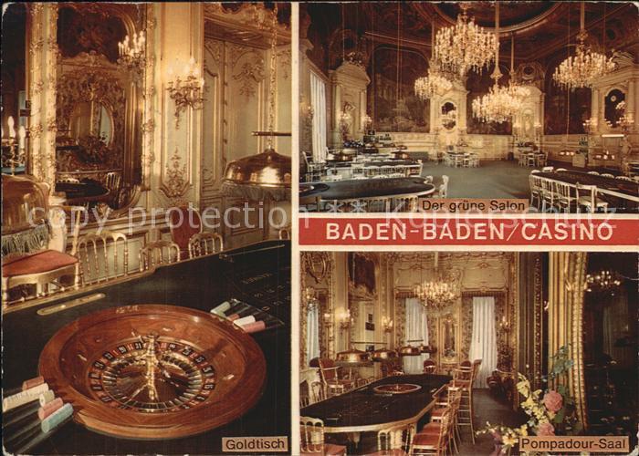 Casino Spielbank Baden-Baden Goldtisch Pompadour-Saal Gruener Salon