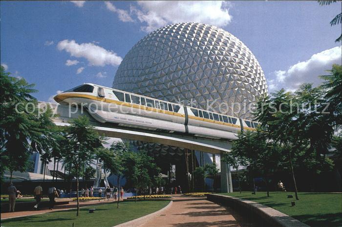 Walt Disney World Future World Sleek Monorail Spaceship Earh