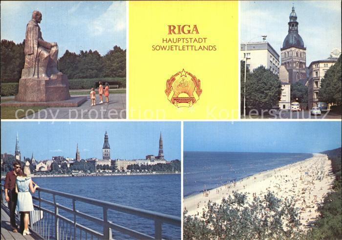 Riga Lettland Janis-Rainis-Denkmal Dom Rigaer Strand