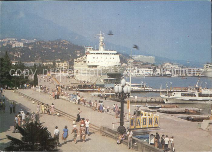 Jalta Yalta Krim Crimea Promenade Dampfer