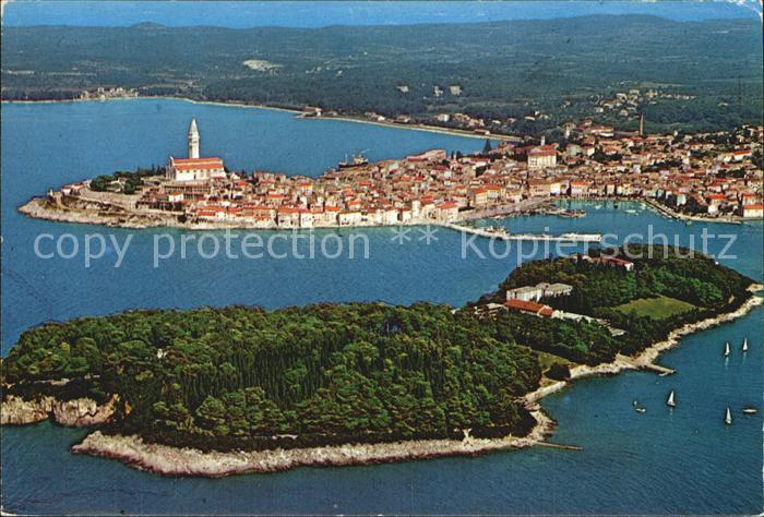 Rovinj Istrien Halbinsel Insel Fliegeraufnahme