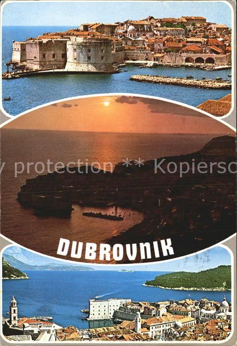 Dubrovnik Ragusa Altstadt Festung Hafen Sonnenuntergang