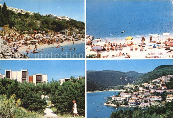 Rabac Kroatien Panorama Kuestenstadt Strand Ferienanlage
