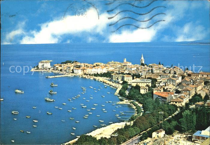 Porec Altstadt Halbinsel Hafen Fliegeraufnahme