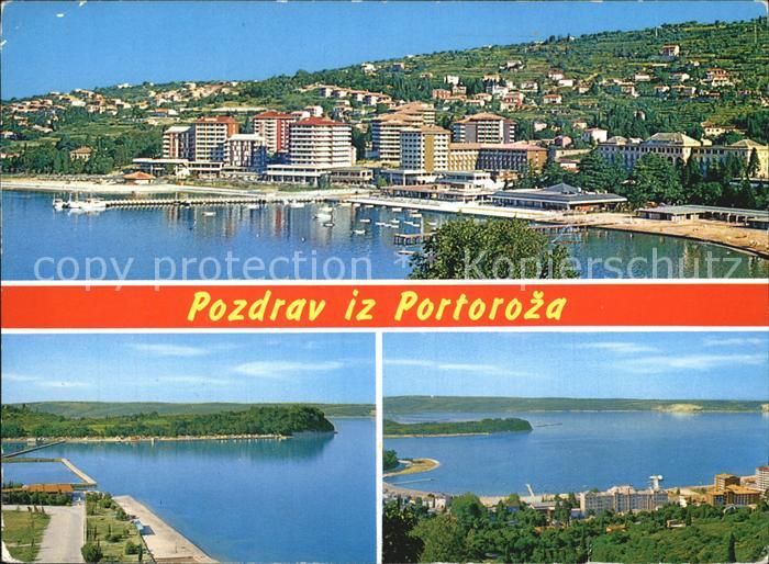 Portoroz Panorama Kuestenort Hafen