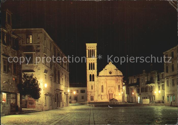 Hvar Kathedrale Nachtaufnahme