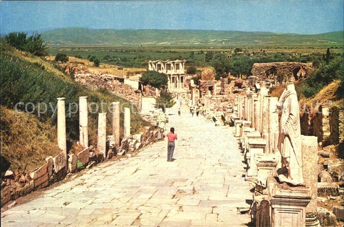 Efes Celsus Kitapligi Antike Staette Ruinen