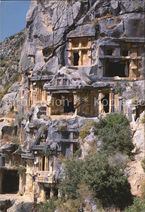 Kale Antalya Myra kaya mezarlari bati nekropoli Felsengraeber