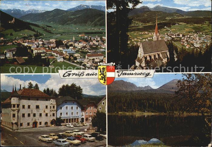 Tamsweg Lungau Sommerfrische Panorama Blick auf Preber See Kirche Hauptplatz