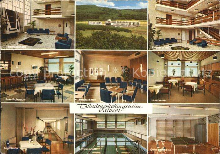 Valbert Blindenerholungsheim Schwimmhalle Kegelbahn Gymnastikhalle