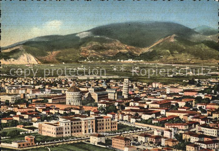Pisa Panorama mit Schiefem Turm Fliegeraufnahme
