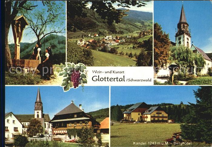 Glottertal Panorama Weinort Kurort Wegekreuz Trachten Kirche Kandel Berghotel