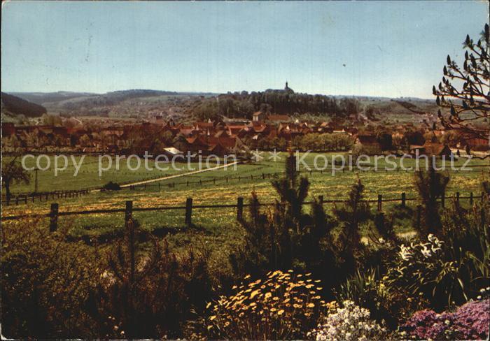 Wuennenberg Panorama Blick auf Ober und Unterstadt Kneipp Luftkurort