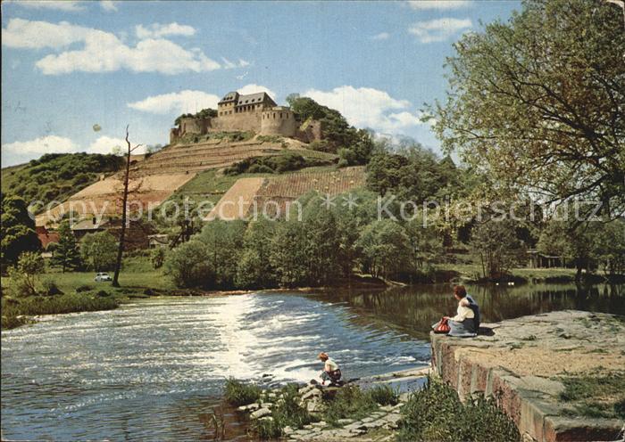 Ebernburg Partie an der Nahe mit Blick zur Burg