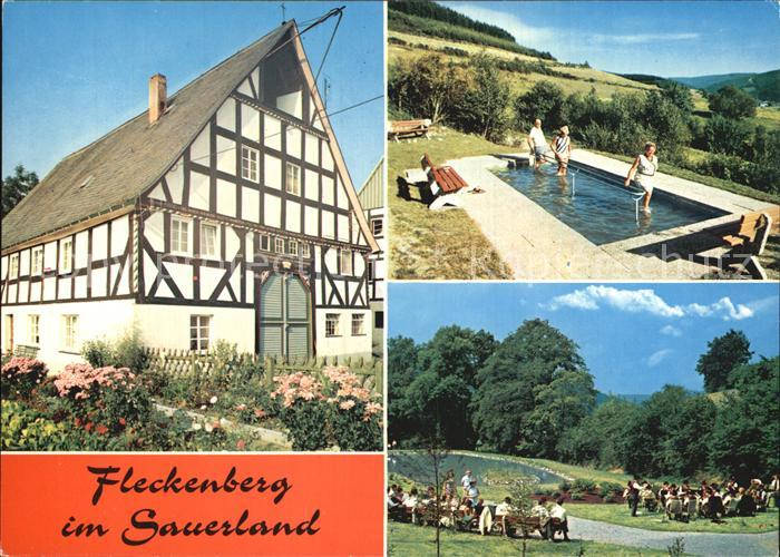 Fleckenberg Fachwerkhaus Wassertreten Teich