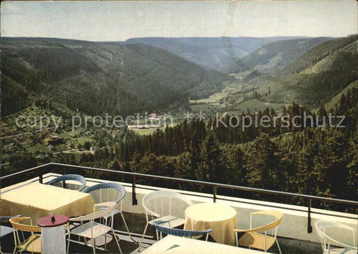 Bad Wildbad Sommerberghotel Terrasse Panorama Kurort Schwarzwald