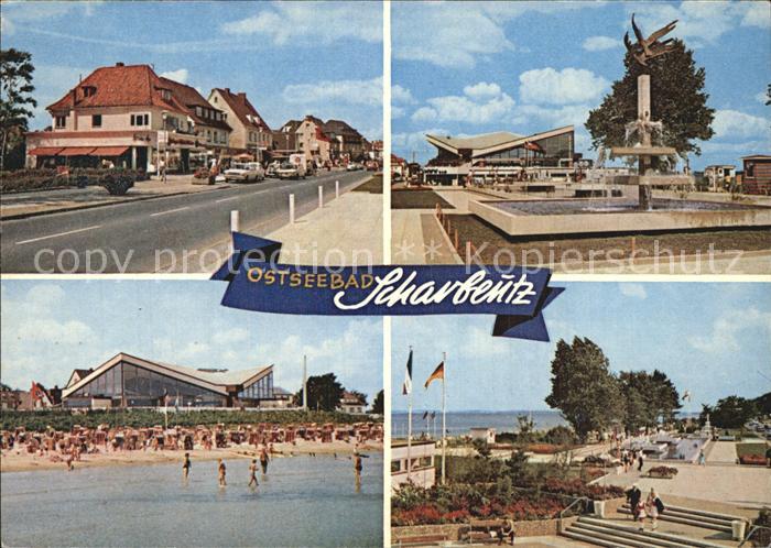 Scharbeutz Ostseebad Teilansichten Meerwasser Wellenbad Promenade Strand