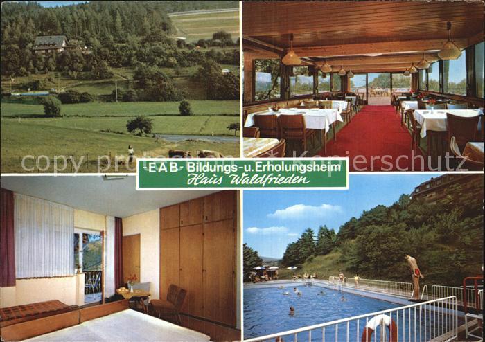 Eisenbach Limburg Haus Waldfrieden EAB Bildungs und Erholungsheim Schwimmbad
