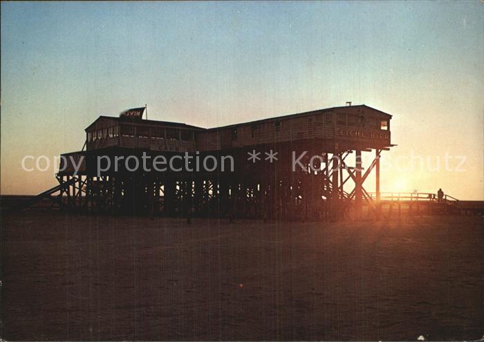 St Peter-Ording Arche Noah Nordseebad Schwefelbad Sonnenuntergang