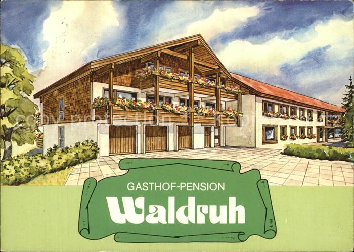 Spielberg Altensteig Gasthof Pension Waldruh Illustration Kuenstlerkarte