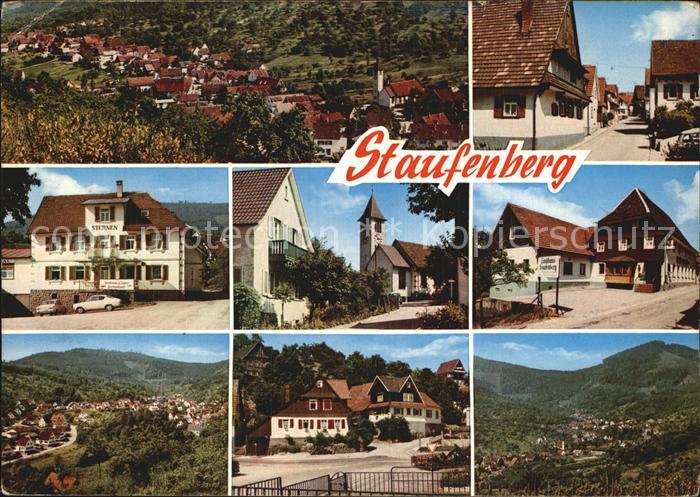 Staufenberg Gernsbach Ortsansicht mit Kirche Strassenpartie Kirche