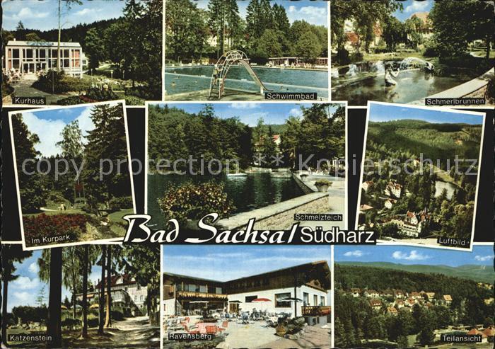 Bad Sachsa Harz Kurhaus Schwimmbad Brunnen Schmelzteich Kurpark Katzenstein Rave