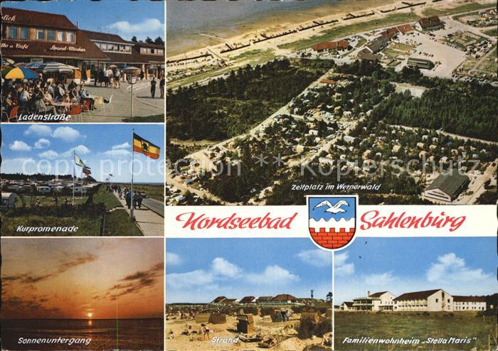 Sahlenburg Ladenstrasse Kurpromenade Sonnenuntergang Strand Familienwohnheim Ste