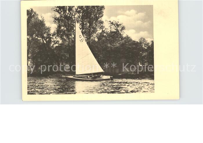 Erkner Internationales Gaestehaus Kienbaum Liebenberger See Segelboot