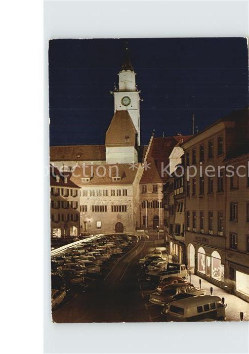 ueberlingen Bodensee Kneipp Heilbad Hofstatt Rathaus Muenster Nachtaufnahme