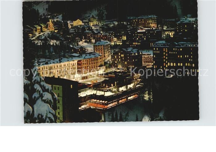 Badgastein Winterzauber Thermal Kurort Wintersportplatz Nachtaufnahme