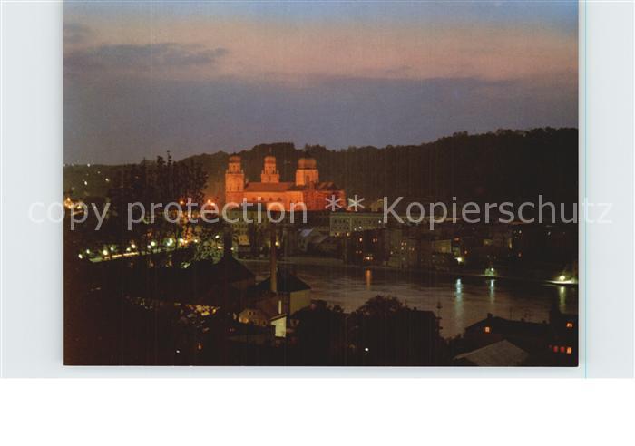 PAssAU Bayern Nachtaufnahme Altstadt Dreifluessestadt