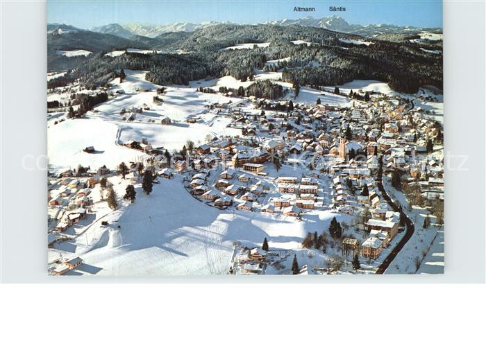 Scheidegg Allgaeu Kneippkurort im Winter mit Altmann und Saentis Appenzeller Alp