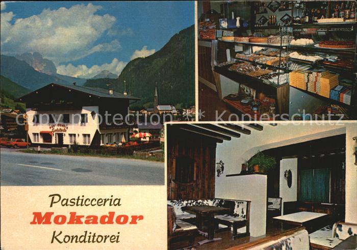 Pozza di Fassa Konditorei Mokador Inneres und Aussenansicht