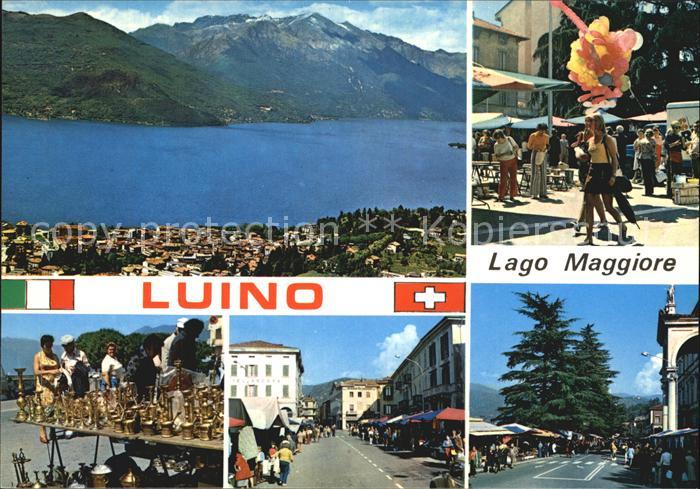 Luino Lago Maggiore Panorama und Markt