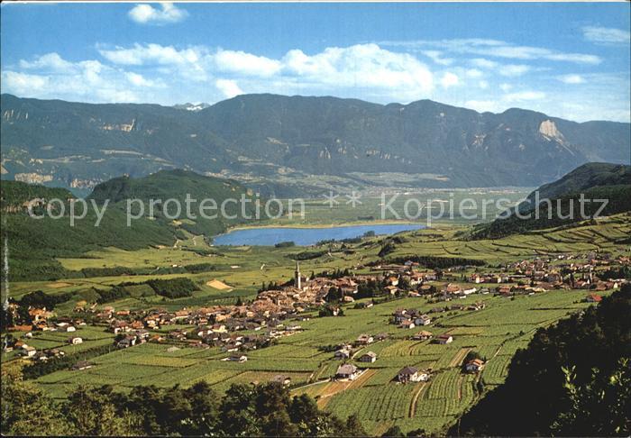 Kaltern Weinstrasse Tirol Panorama gegen den See
